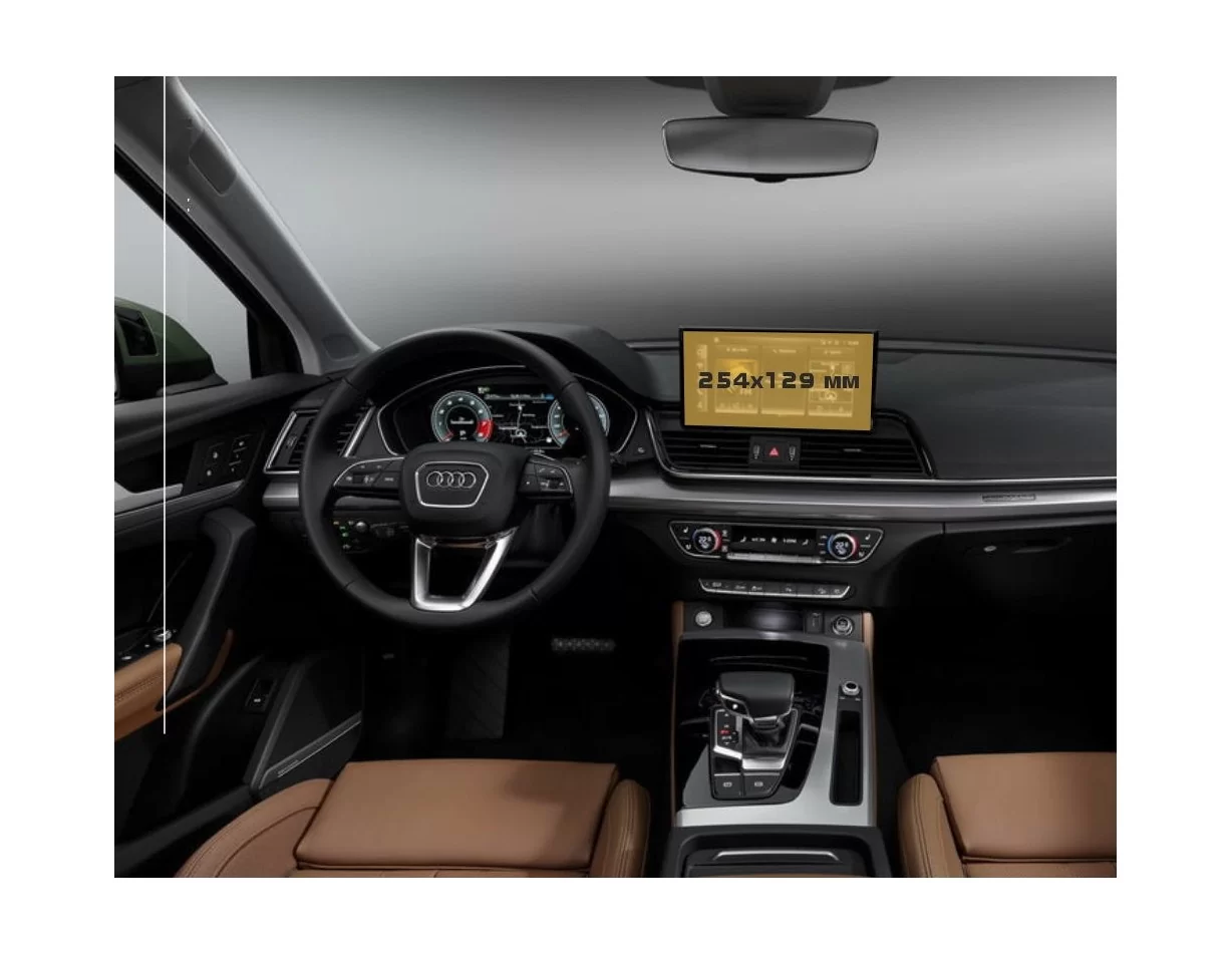 Audi Q5 II (FY) 2021 2020 - Present Multimedia MMI 8,3" ExtraShield Screeen Protector - 1 - Interior Dash Trim Kit
