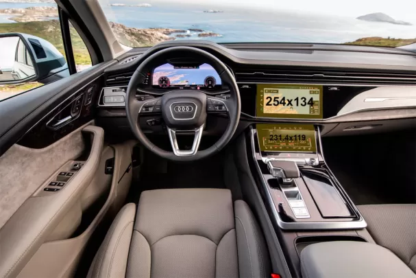 Audi Q7 II (4M) Facelift 2019- Present Multimedia + Climate-Control 10,1-8,6" ExtraShield Screeen Protector - 1 - Interior Dash Audi Q7 II (4M) Facelift 2019- Present Multimedia + Climate-Control 10,1-8,6" ExtraShield Screeen Protector - 1 - Interior Dash