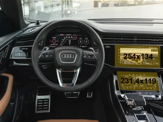 Audi Q8 (4MN) 2018 - Present Multimedia + Climate-Control 10,1-8,6" ExtraShield Screeen Protector - 1 Audi Q8 (4MN) 2018 - Present Multimedia + Climate-Control 10,1-8,6" ExtraShield Screeen Protector - 1