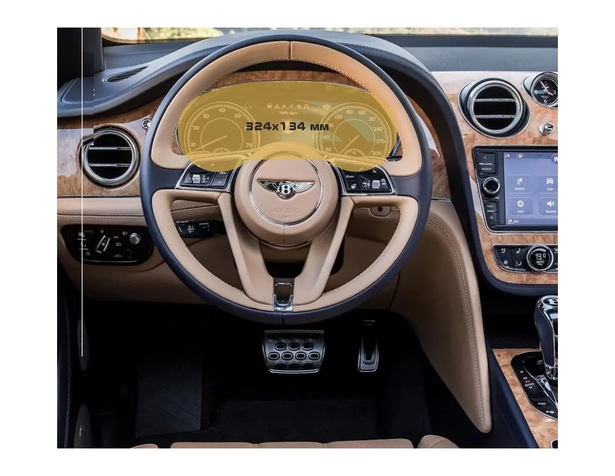 Bentley Bentayga 2016 - 2020 Digital Speedometer ExtraShield Screeen Protector - 1 - Interior Dash Trim Kit