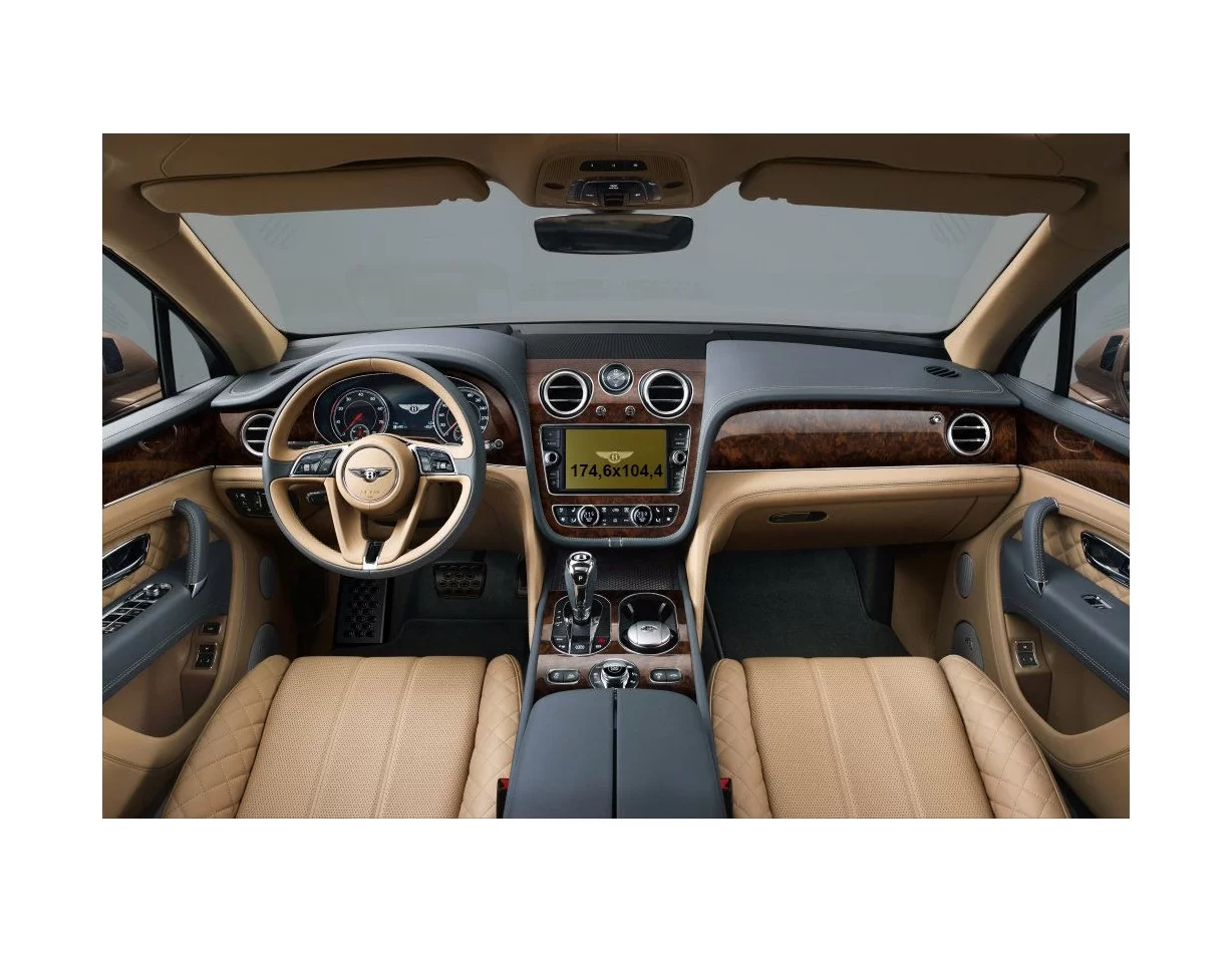 Bentley Continental GT 2012 - 2017 Multimedia 8" ExtraShield Screeen Protector - 1