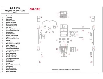 Chrysler 300 2008-UP Volledige set interieur BD dashboardafwerkingsset - 1