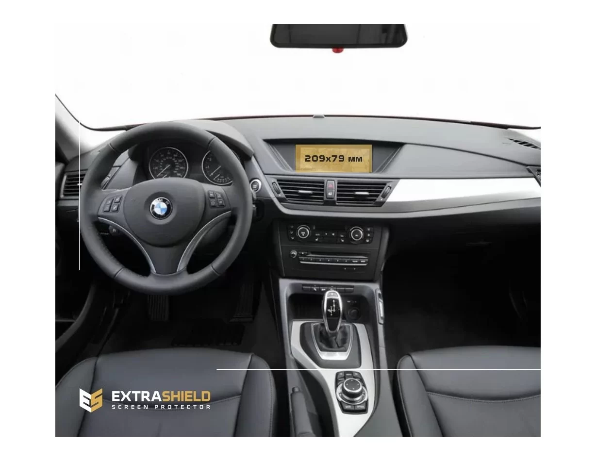 BMW X1 (E84) 2009 - 2012 Multimedia 8,8" ExtraShield Screeen Protector - 1 - Interior Dash Trim Kit