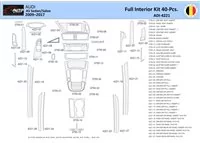 Audi A5 2008–2016 Intérieur WHZ Kit de décoration de tableau de bord 40 pièces - 1