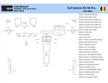 Chevrolet Camaro 2010-2015 Interieur WHZ Dashboard sierset 30 delig - 1