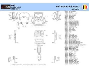 GMC Sierra 2014-2018 Interieur WHZ Dashboard trim kit 64 delig - 1