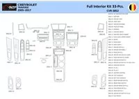Chevrolet Traverse 2009-2013 Intérieur WHZ Kit de garniture de tableau de bord 33 pièces - 1