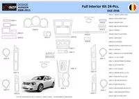 Dodge Avenger 2008-2010 Intérieur WHZ Kit de garniture de tableau de bord 24 pièces - 1
