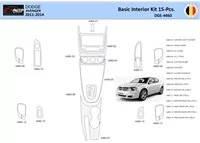 Dodge Avenger 2010-2014 Intérieur WHZ Kit de garniture de tableau de bord 15 pièces - 1