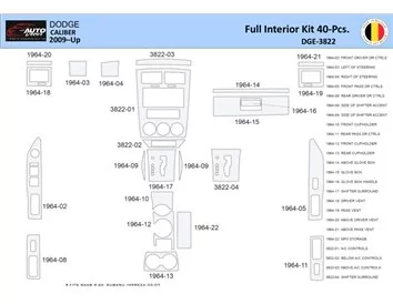 Dodge Caliber 2007-2009 Interior WHZ Dashboard trim kit 24 Parts - 1 - Interior Dash Trim Kit