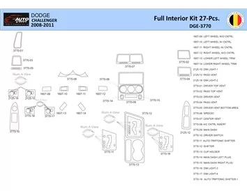 Dodge Challenger 2008-2011 Intérieur WHZ Kit de garniture de tableau de bord 27 pièces - 1