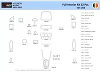 Hyundai Accent 2001-2005 Intérieur WHZ Kit de garniture de tableau de bord 22 pièces - 1