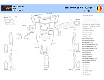 Hyundai i40 2011-2015 Interieur WHZ Dashboard sierset 32 delig - 1