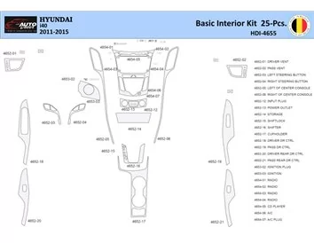 Hyundai i40 2011-2015 Interieur WHZ Dashboard sierset 25 delig - 1