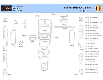 Hyundai Santa Fe 2002-2006 Intérieur WHZ Kit de garniture de tableau de bord 23 pièces - 1