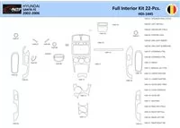 Hyundai Santa Fe 2002-2006 Interieur WHZ Dashboard trim kit 22 delig - 1