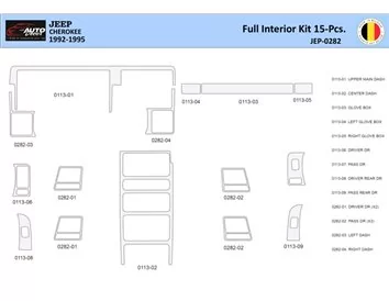Jeep Cherokee 1992-1995 Interieur WHZ Dashboard trim kit 15 Delig - 1