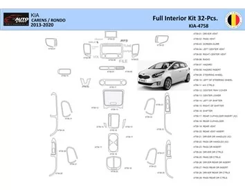 KIA Carens 2013 Intérieur WHZ Kit de garniture de tableau de bord Pièces - 1