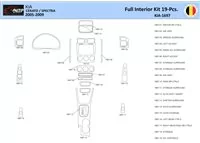 KIA Cerato-2005 Intérieur WHZ Kit de garniture de tableau de bord 19 pièces - 1