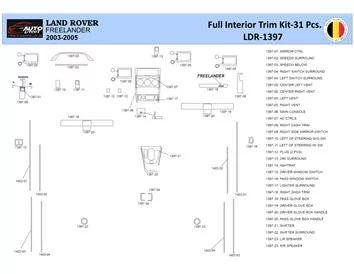 Land Rover Freelander I 2002 Intérieur WHZ Kit garniture de tableau de bord 31 Pièces - 1