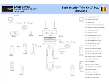 Land Rover Ranger Rover Sport 2010 Interieur WHZ Dashboard bekledingsset 24-delig - 1