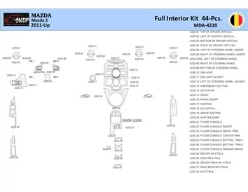 Mazda 2 2010 Intérieur WHZ Kit d'habillage tableau de bord 44 Pièces - 1