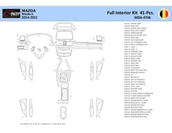 Mazda 6-2014-2021 Intérieur WHZ Kit garniture tableau de bord 41 Pièces - 1