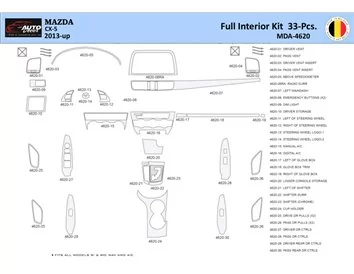 Mazda CX5 2013 Intérieur WHZ Kit garniture tableau de bord 33 Pièces - 1