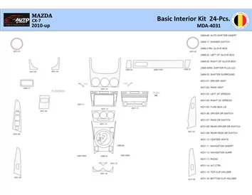 Mazda CX7 2006-2012 Intérieur WHZ Kit de garniture de tableau de bord 24 pièces - 1