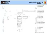 Mazda CX7 2006-2012 Intérieur WHZ Kit de garniture de tableau de bord 24 pièces - 1