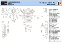Mercedes SL R231 2012 Interieur WHZ Dashboard trim kit 60 delen - 2