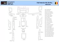 Mitsubishi Lancer-2008 Interieur WHZ Dashboard trim kit 24 delig - 1