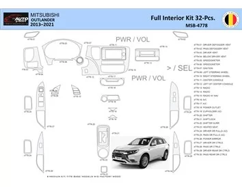 Mitsubishi Outlander 2013-2021 Interieur WHZ Dashboard trim kit 32 delig - 1