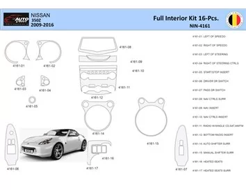 Nissan 370Z-2009 Intérieur WHZ Kit de garniture de tableau de bord 16 pièces - 1