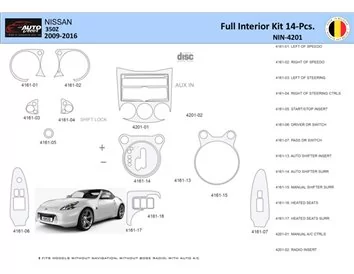 Nissan 370Z-2009 Interieur WHZ Dashboard sierset 14 delig - 1