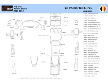 Nissan Altima 2009-2013 Intérieur WHZ Kit de garniture de tableau de bord 33 pièces - 1