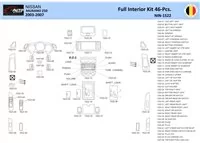 Nissan Murano I 2003 Interior WHZ Dashboard trim kit 46 Parts - 1 - Interior Dash Trim Kit