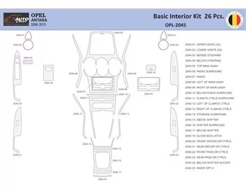 Opel Antara 2006-2015 Intérieur WHZ Kit de garniture de tableau de bord 26 pièces - 1