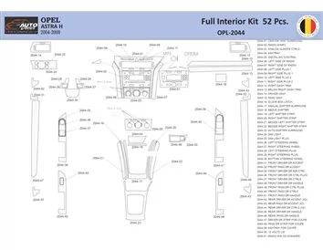 Opel Astra-H Intérieur WHZ Kit d'habillage tableau de bord 52 Pièces - 1