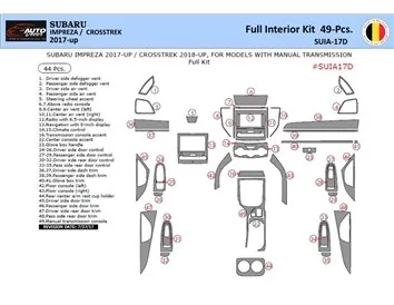 Subaru Impreza Crosstreck 2018-2022 Intérieur WHZ Kit garniture de tableau de bord Pièces - 1