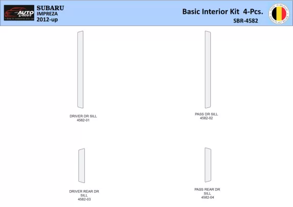 Subaru Impreza 2012 Intérieur WHZ Kit garniture tableau de bord 4 Pièces - 1