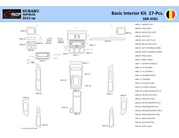 Subaru Impreza 2012 Intérieur WHZ Kit de garniture de tableau de bord 27 pièces - 1