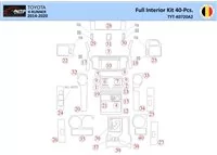 Toyota 4Runner 2014 Intérieur WHZ Kit de garniture de tableau de bord 40 pièces - 1
