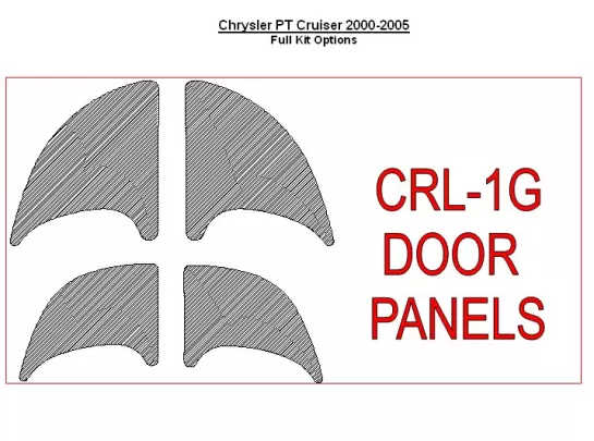 Panneaux de porte Chrysler PT Cruiser 2001-2005, ensemble de 4 pièces Kit de garniture de tableau de bord intérieur BD - 1