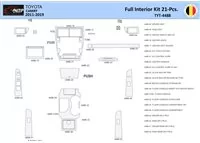 Toyota Camry 2011-2019 Intérieur WHZ Kit de garniture de tableau de bord 21 pièces - 1