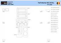 Toyota Corolla 2005 Interieur WHZ Dashboard trim kit 14 delig - 1