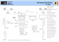 Toyota Corolla 2009 Intérieur WHZ Kit de garniture de tableau de bord 22 pièces - 1
