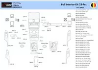 Toyota Corolla 2009 Interieur WHZ Dashboard trim kit 33 delig - 1