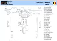 Toyota Corolla 2013-2018 Intérieur WHZ Kit de garniture de tableau de bord 48 pièces - 1