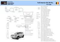 Toyota Highlander 2008-2013 Intérieur WHZ Kit de garniture de tableau de bord 34 pièces - 1